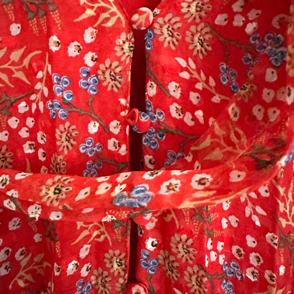 ASOS Maternity Red Floral Long Sleeve Dress - Picture 7 of 12